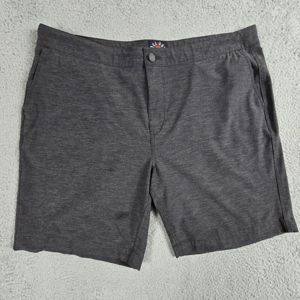 Faherty All Day Shorts Gray Mens 38 Performance Stretch Drawstring‎ **Flaw